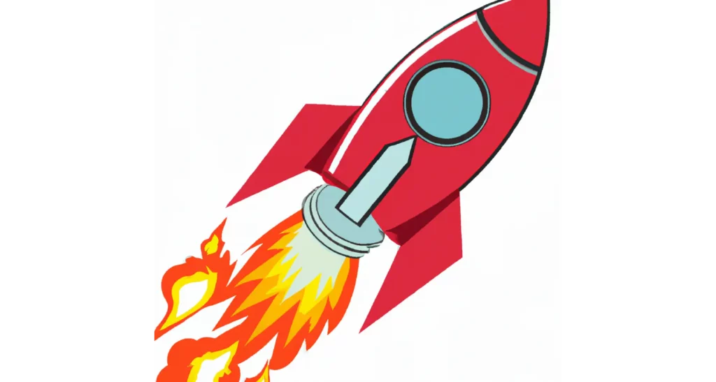 Dall·e 2024 01 20 10.13.23 Illustration Of A Rocket With Flames