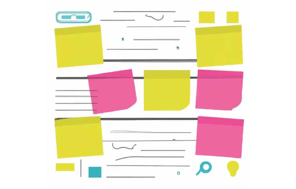 Dall·e 2024 01 20 10.53.08 User Interface Layout With Post It Notes
